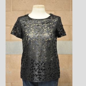 diane von furstenberg black  leather Size: Eight